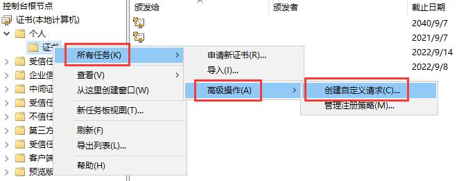 Windows Server 在 MMC 申请多域名加密证书
