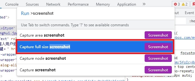 利用 Chrome 浏览器对网页进行长截图