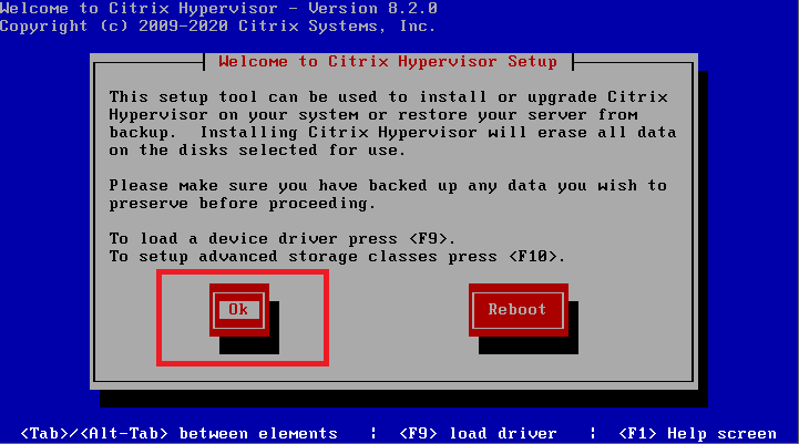 Citrix Hypervisor（XenServer）8.2 安装步骤