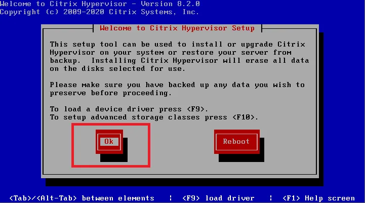 Citrix Hypervisor（XenServer）8.2 安装步骤