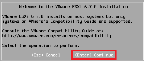 VMware ESXi 6.7 安装步骤