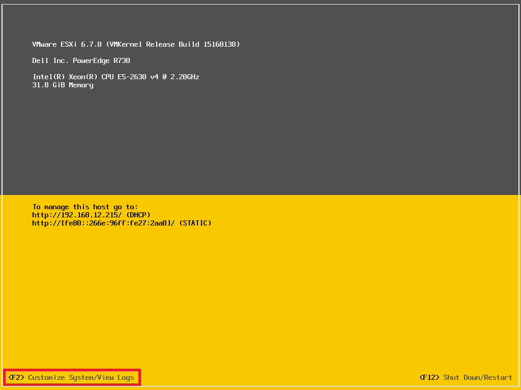 VMware ESXi 6.7 安装步骤