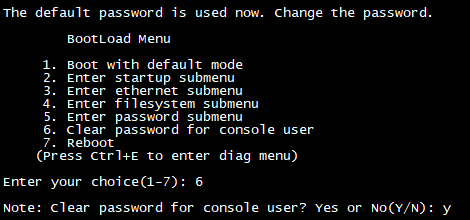 华为网络设备忘记开机密码，破解密码步骤