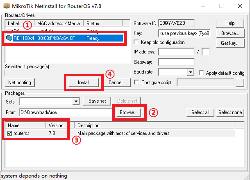 ROS 路由器刷机步骤