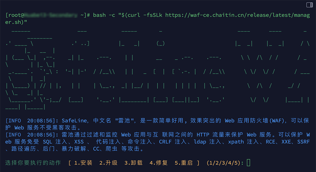 雷池 WAF 应用防火墙搭建以及常见问题排查